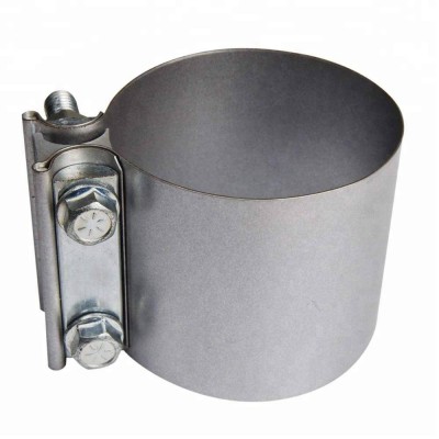 Butt Joint Exhaust Band Clamp - Aluminized Steel for 2.5 OD to 2.5 OD Exhaust Pipe Connection